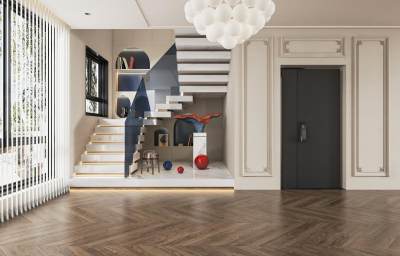 法式楼梯间 端景台 玄关背景墙 楼梯 装饰墙 隔断墙 摆件 雕塑 植物